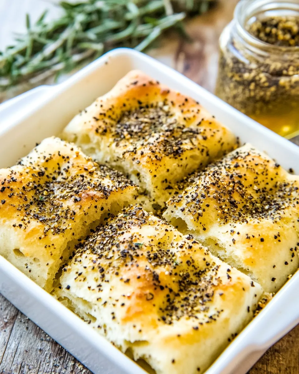 Classic Focaccia Bread Recipe (no knead) image