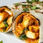Homemade Folded Buffalo Chicken Wraps photo