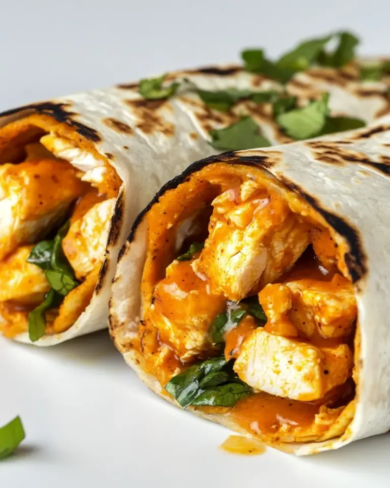 Homemade Folded Buffalo Chicken Wraps photo