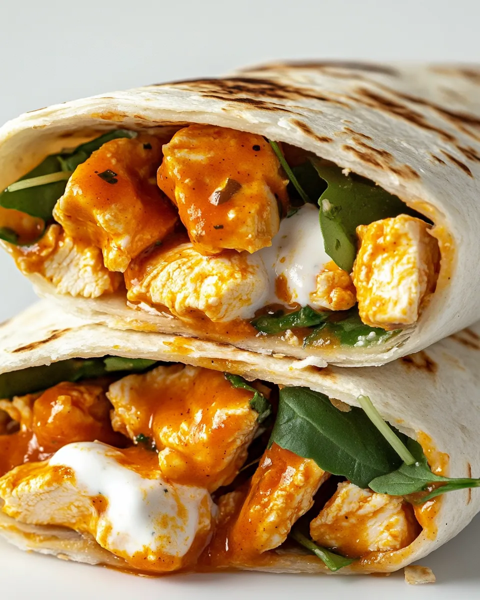 Classic Folded Buffalo Chicken Wraps image