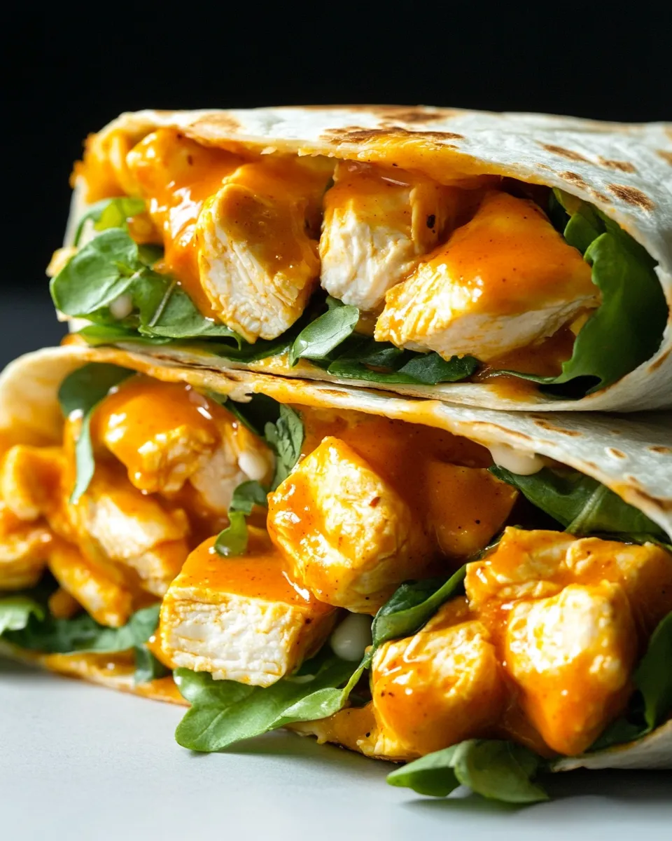 Easy Folded Buffalo Chicken Wraps recipe photo