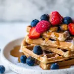 Classic Freezer Friendly Whole Grain Waffles. dish image