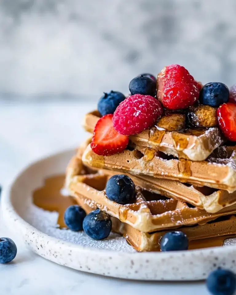 Classic Freezer Friendly Whole Grain Waffles. dish image