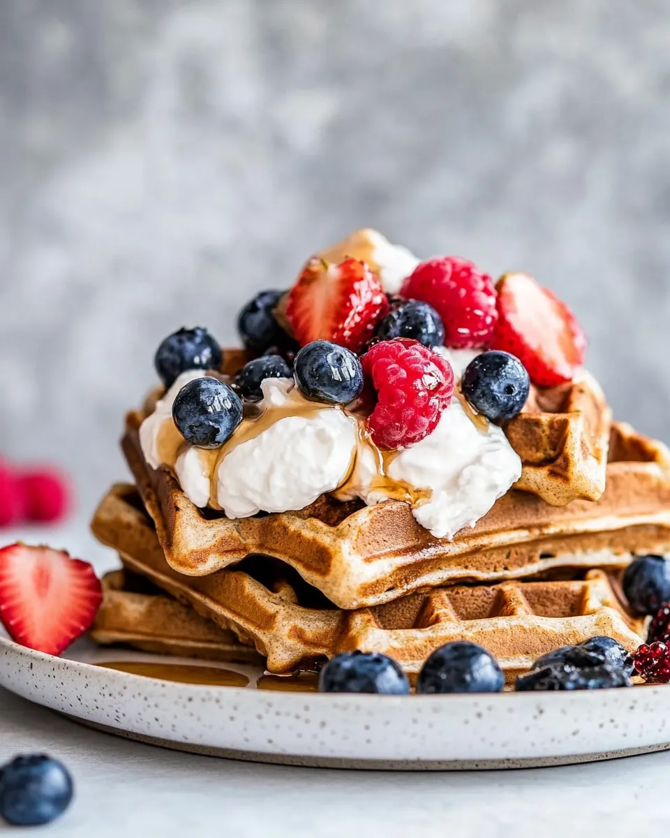 Fresh Freezer Friendly Whole Grain Waffles. dish image