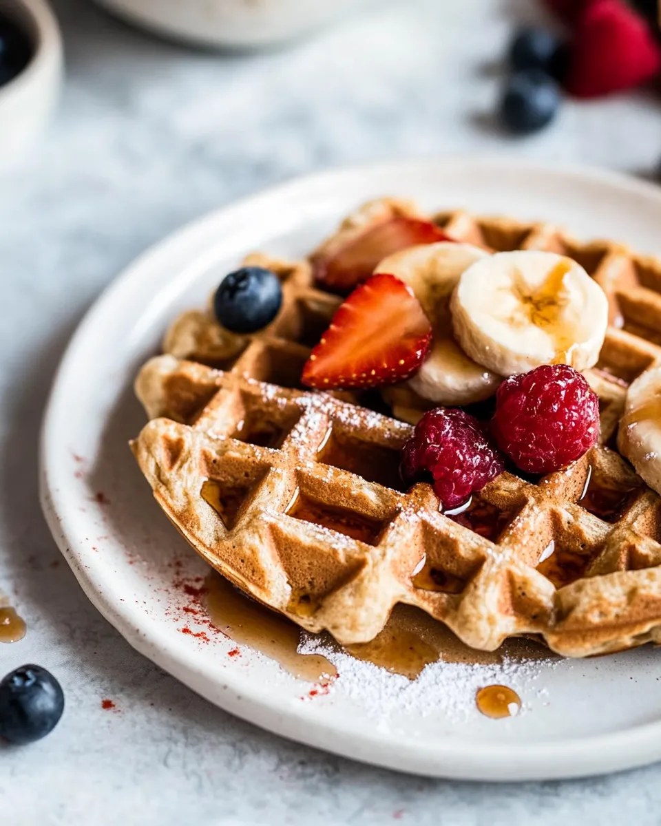 Amazing Freezer Friendly Whole Grain Waffles. recipe image