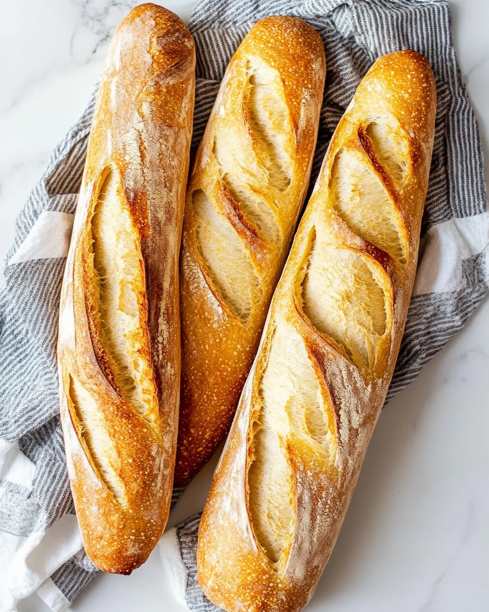 Delicious French Baguette shot