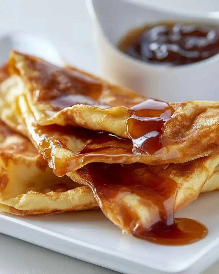 Homemade French Crpes w/ Vanilla Bean Ice Cream and Orange Jelly photo
