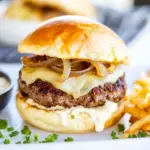 Homemade French Onion Burgers photo