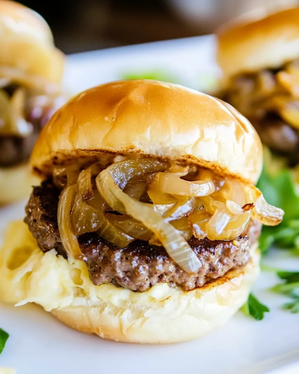 Classic French Onion Burgers image
