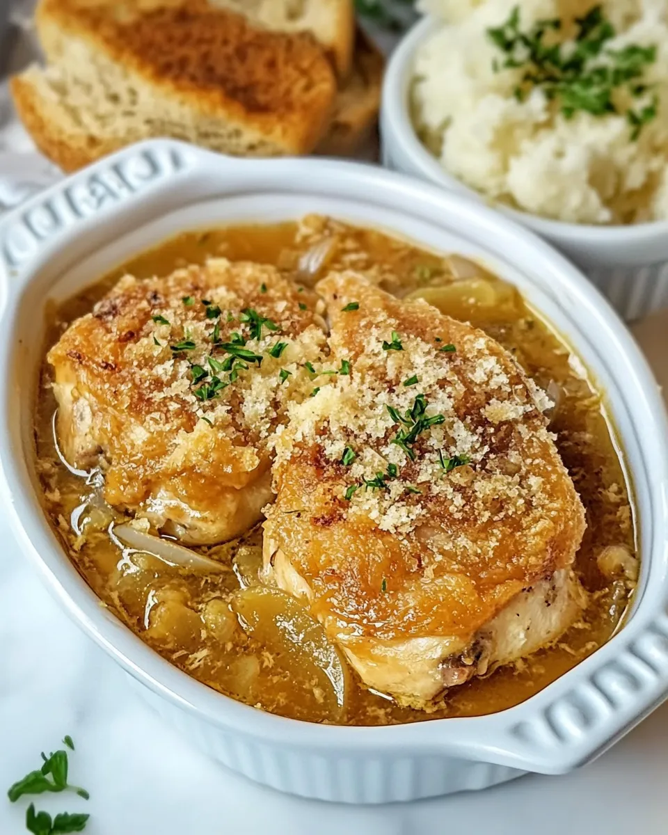 Easy French Onion Smothered Chicken recipe photo