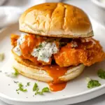 Homemade Fried Buffalo Chicken Sandwich photo
