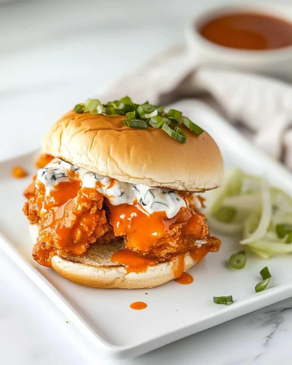 Easy Fried Buffalo Chicken Sandwich recipe photo