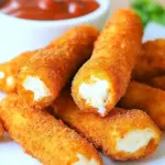 Homemade Frozen Mozzarella Sticks in Air Fryer photo