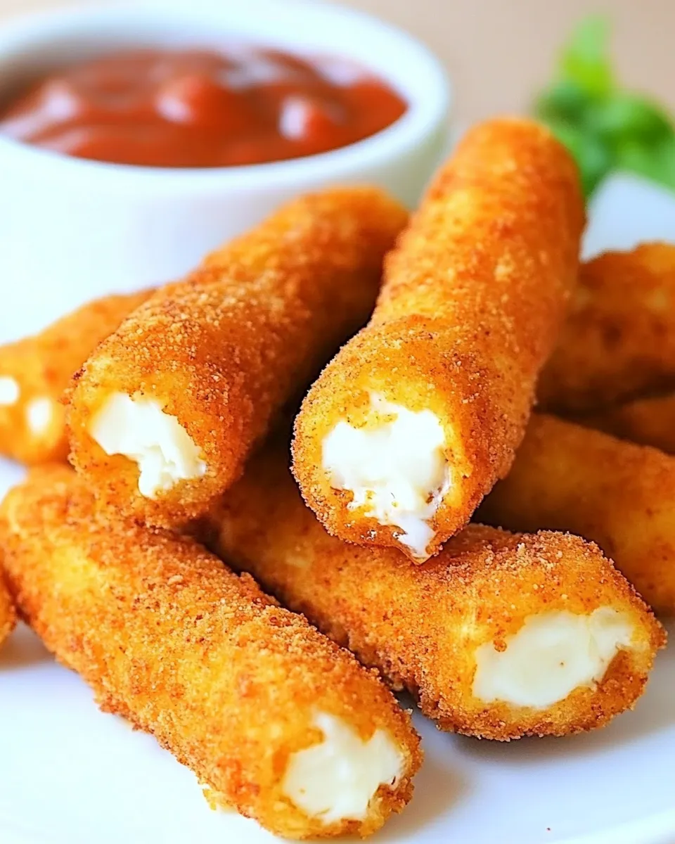 Homemade Frozen Mozzarella Sticks in Air Fryer photo
