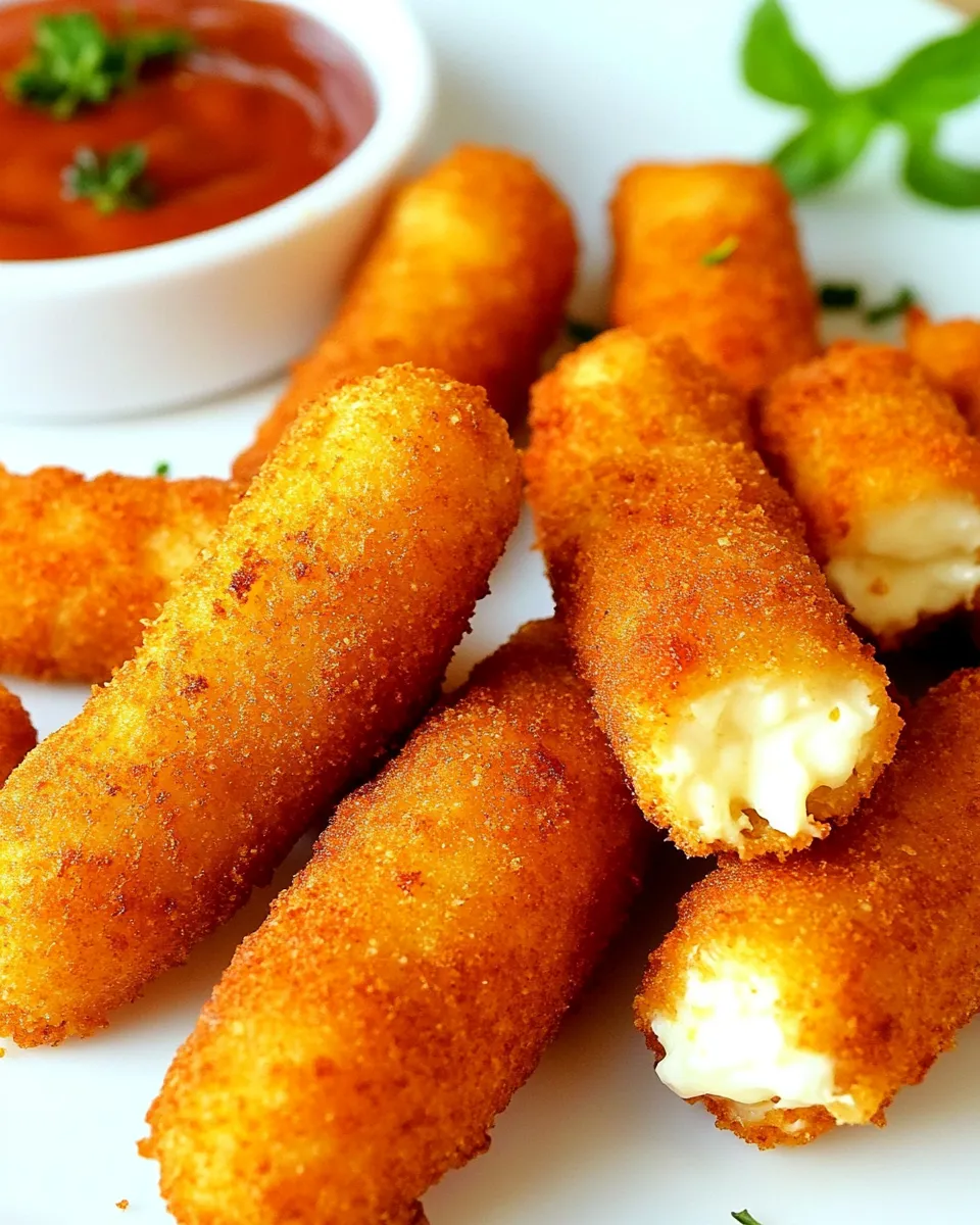 Delicious Frozen Mozzarella Sticks in Air Fryer shot