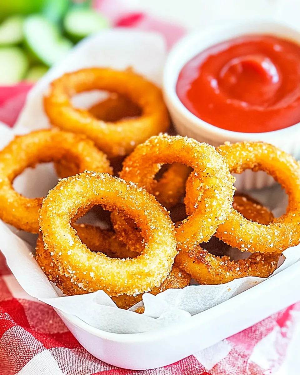 Classic Frozen Onion Rings In The Air Fryer dish photo