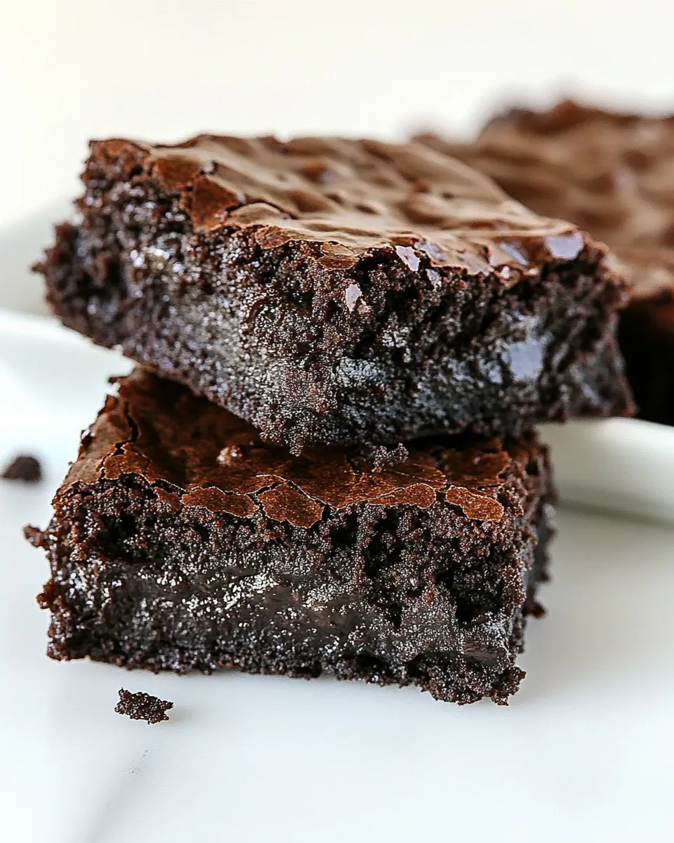 Easy Fudgy Brownie Recipe shot