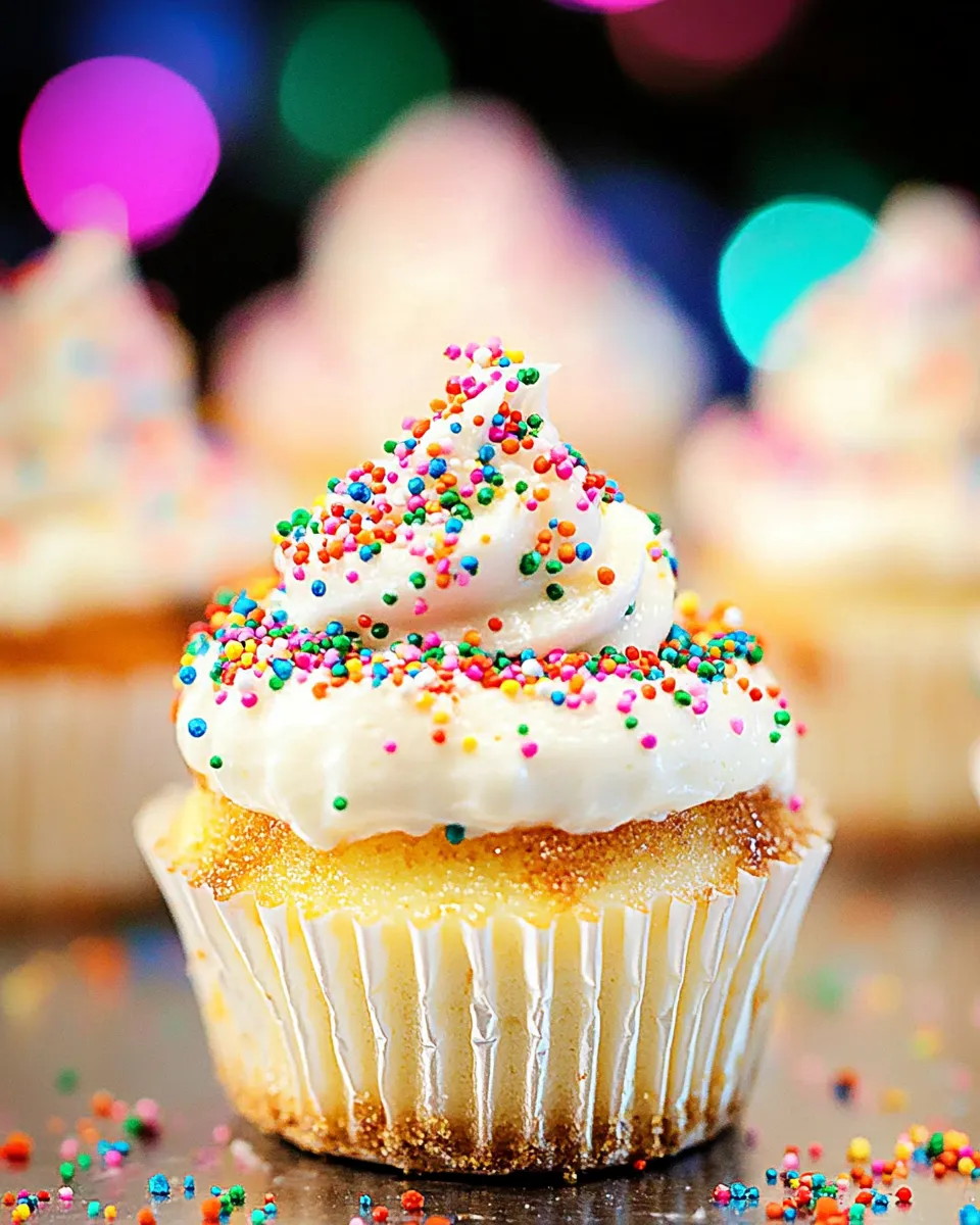 Delicious Funfetti Mini Cheesecakes shot