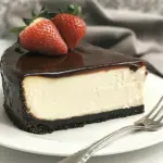 Homemade Ganache Topped Cheesecake photo