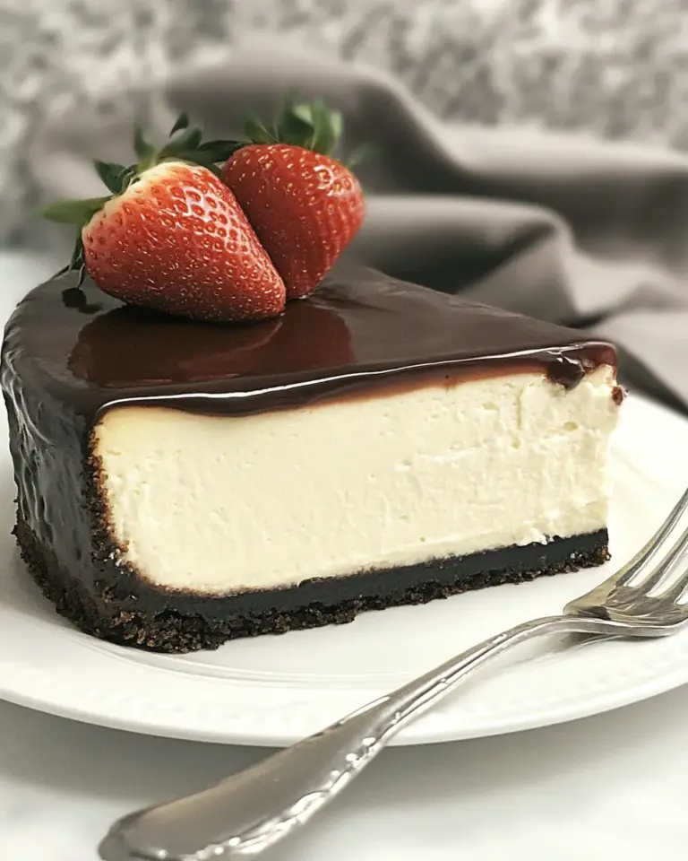 Homemade Ganache Topped Cheesecake photo