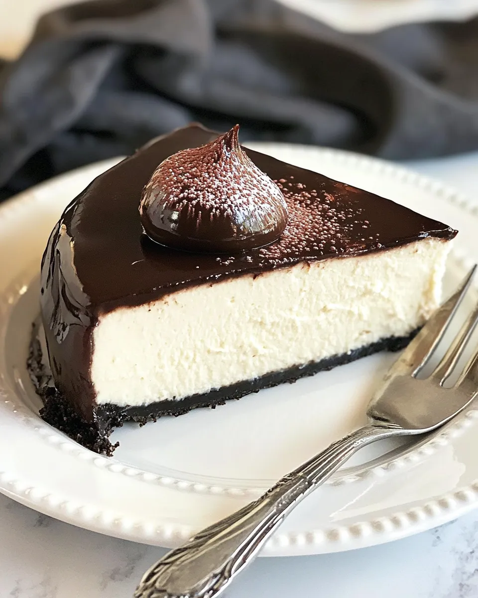 Classic Ganache Topped Cheesecake image