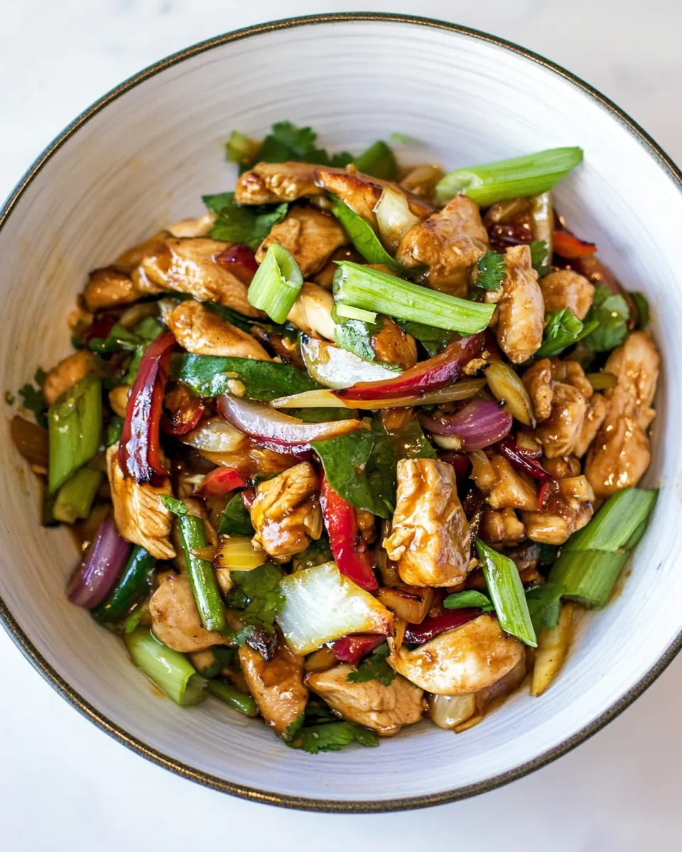 Delicious Garlic-Ginger Chicken Stir-Fry shot