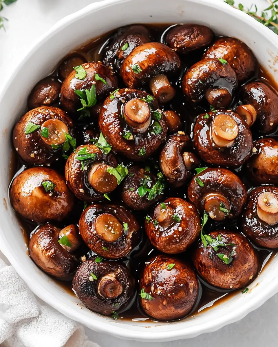 Quick Garlic Balsamic Mushrooms image
