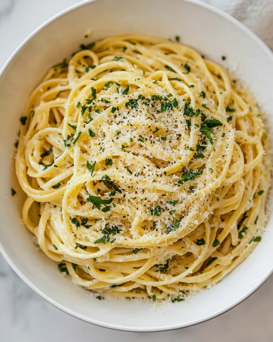 Quick Garlic Butter Pasta shot