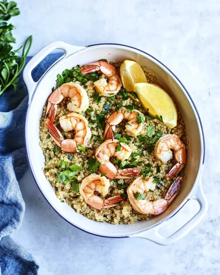 Easy Garlic Butter Shrimp and Quinoa in the Slow Cooker photo