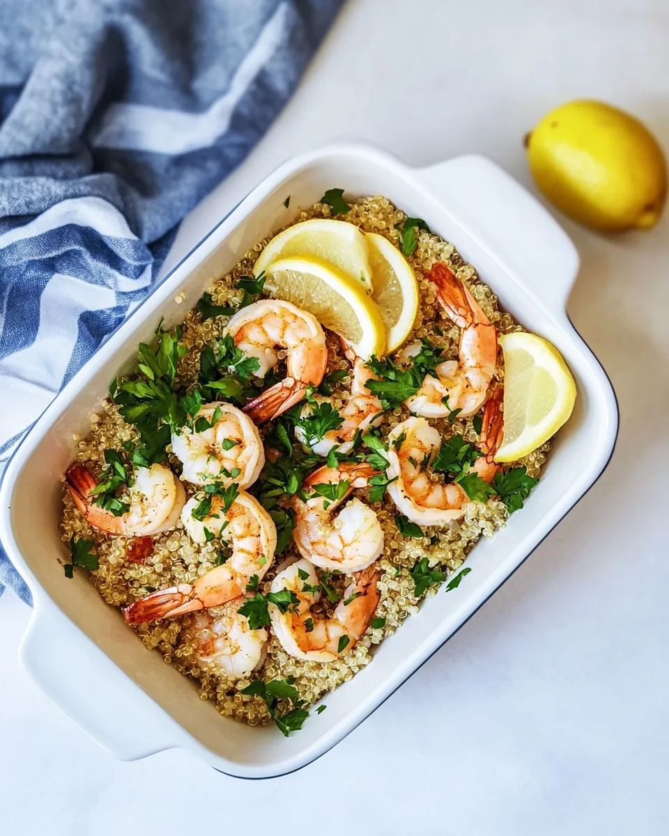 Delicious Garlic Butter Shrimp and Quinoa in the Slow Cooker image
