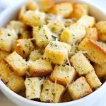 Homemade Garlic Herb Parmesan Croutons photo