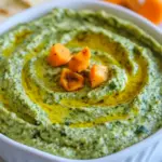 Homemade Garlic Kale Hummus Dip photo