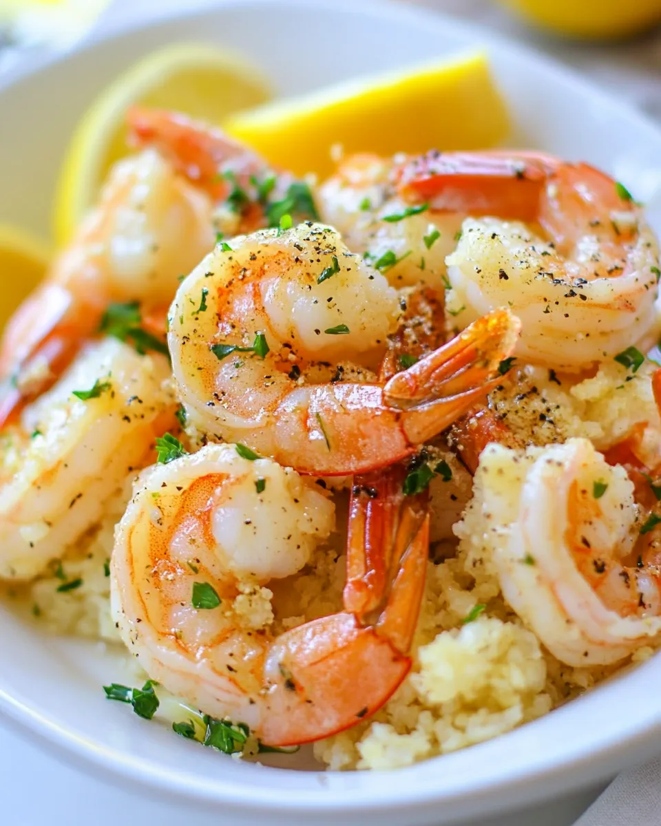 Delicious Garlic Lemon Butter Shrimp image