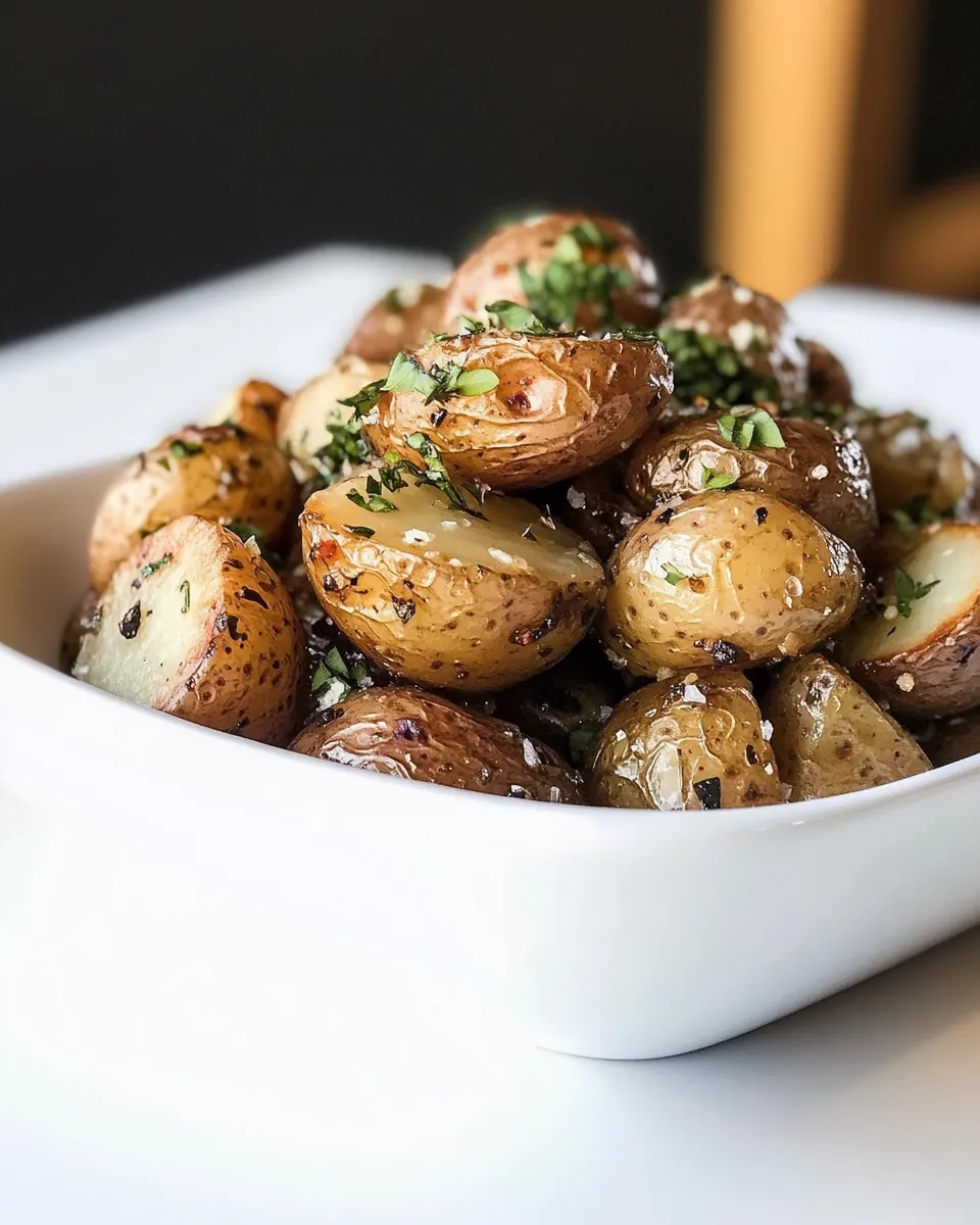Delicious Garlic Parsley Potatoes shot