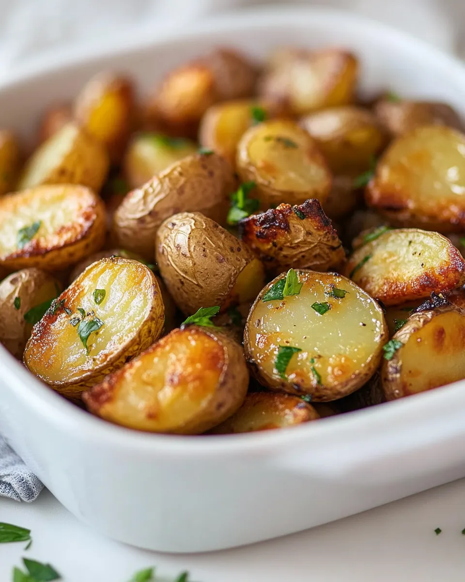 Classic Garlicky Crispy Potatoes with All The Herbs. image