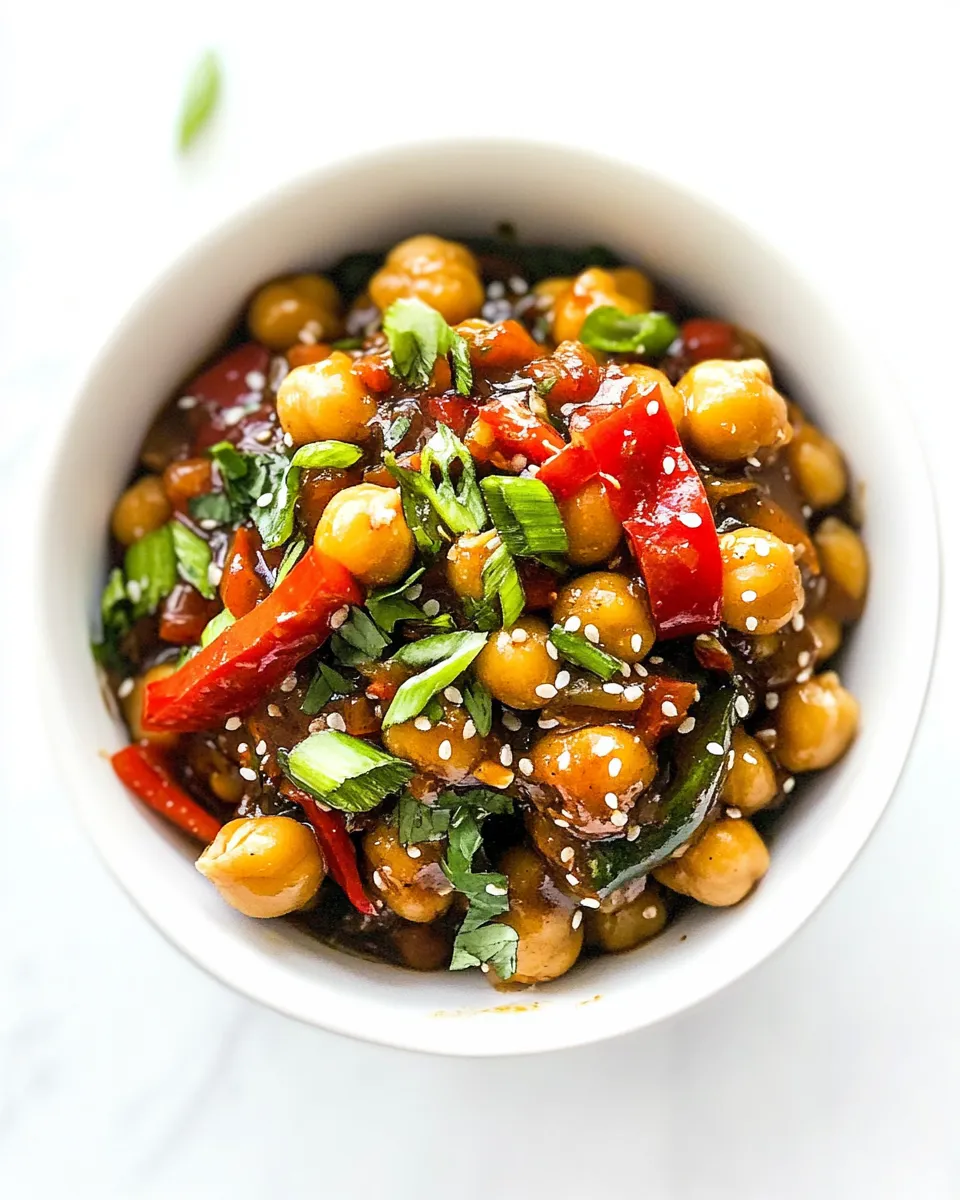 Quick General Tsos Chickpeas recipe photo
