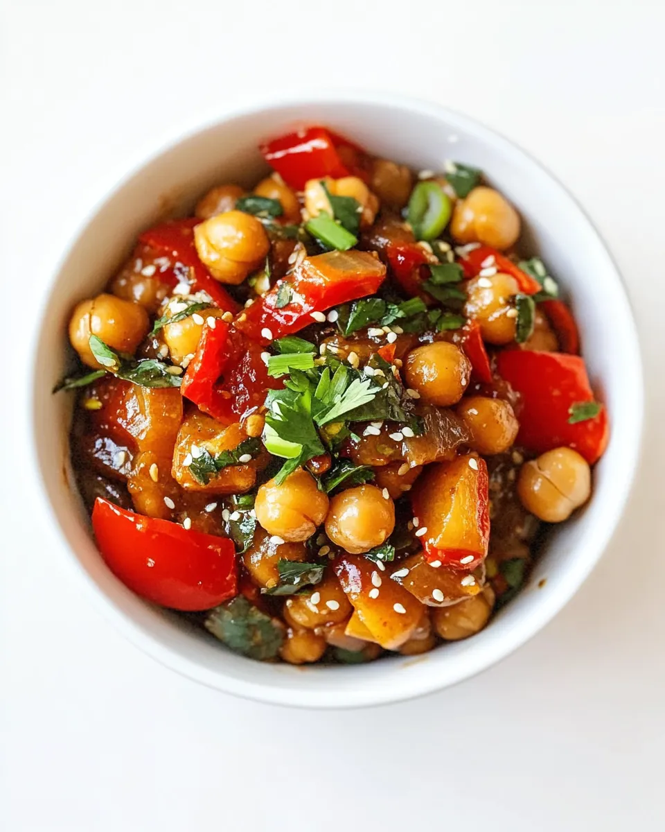 Easy General Tsos Chickpeas dish photo