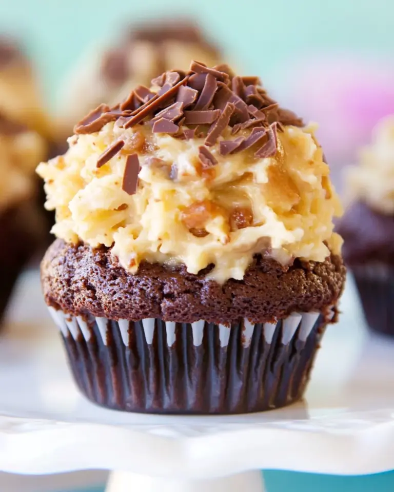Homemade German Chocolate Cake Cupcakes photo