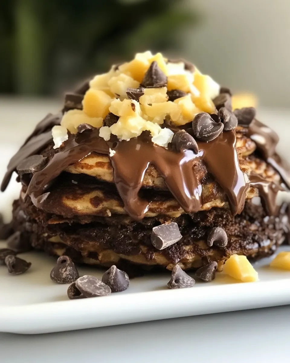 Delicious German Chocolate Pancakes shot