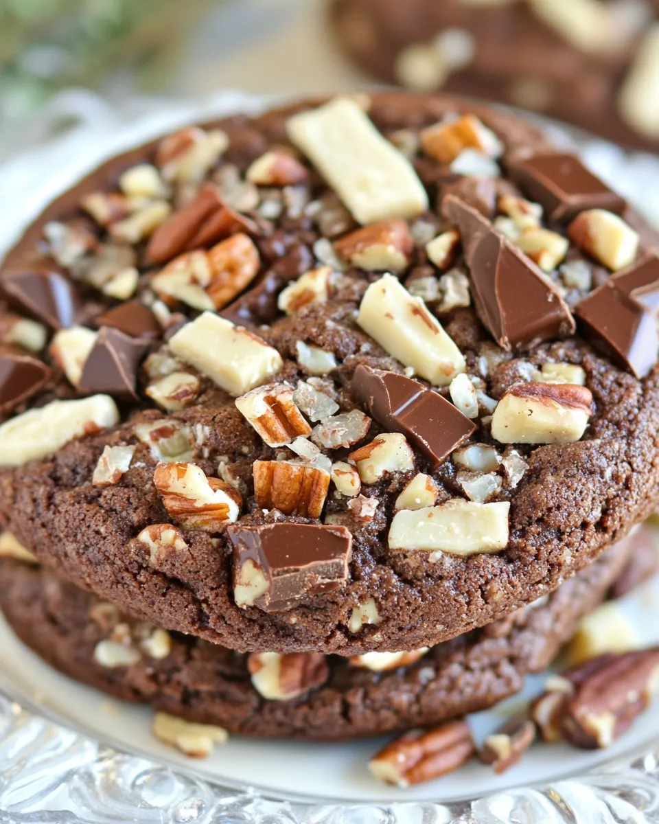 Delicious Giant Chocolate Toffee Pecan Cookies image