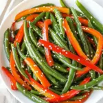 Easy Ginger Soy Glazed Green Beans and Peppers photo