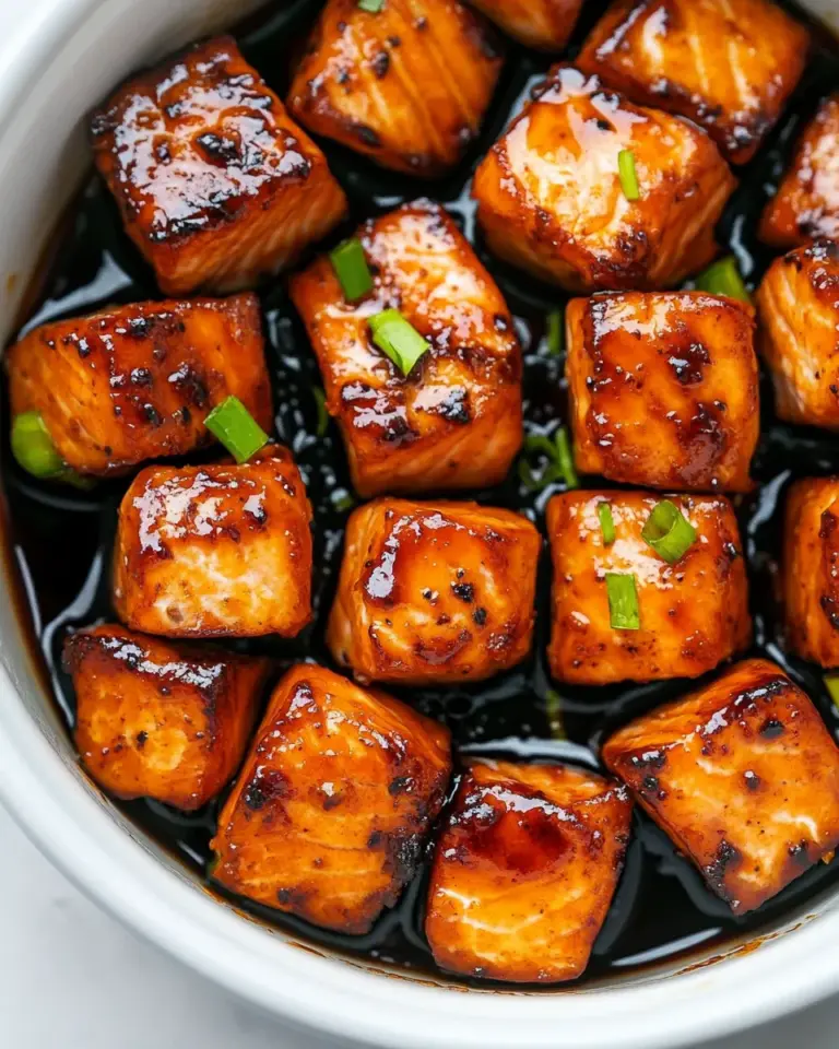 Homemade Glazed Air Fryer Salmon Bites photo