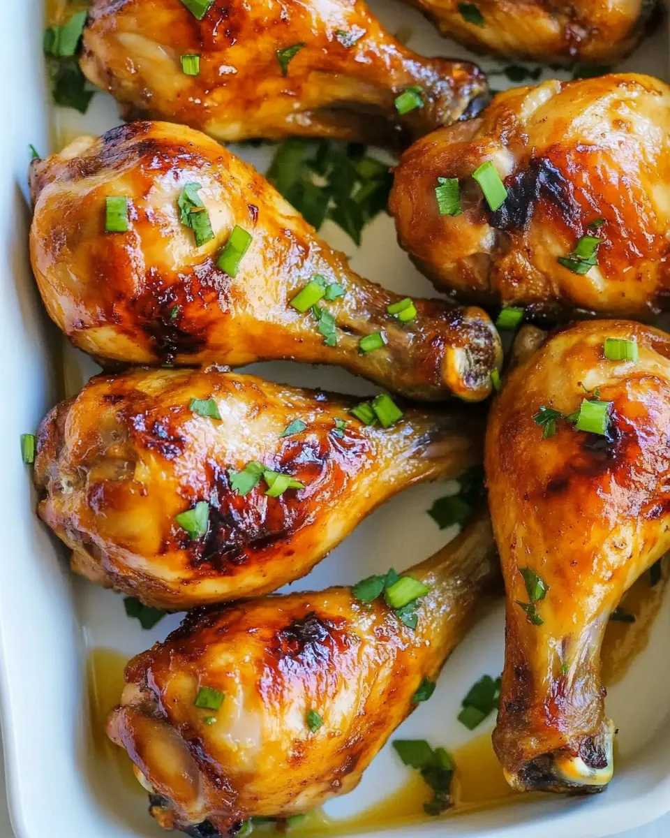 Delicious Glazed Chicken Drumsticks shot