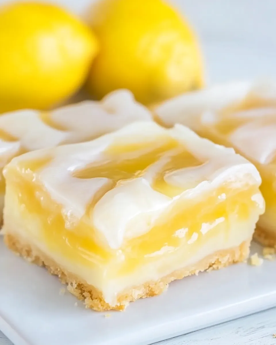 Homemade Glazed Lemon Pie Bars photo