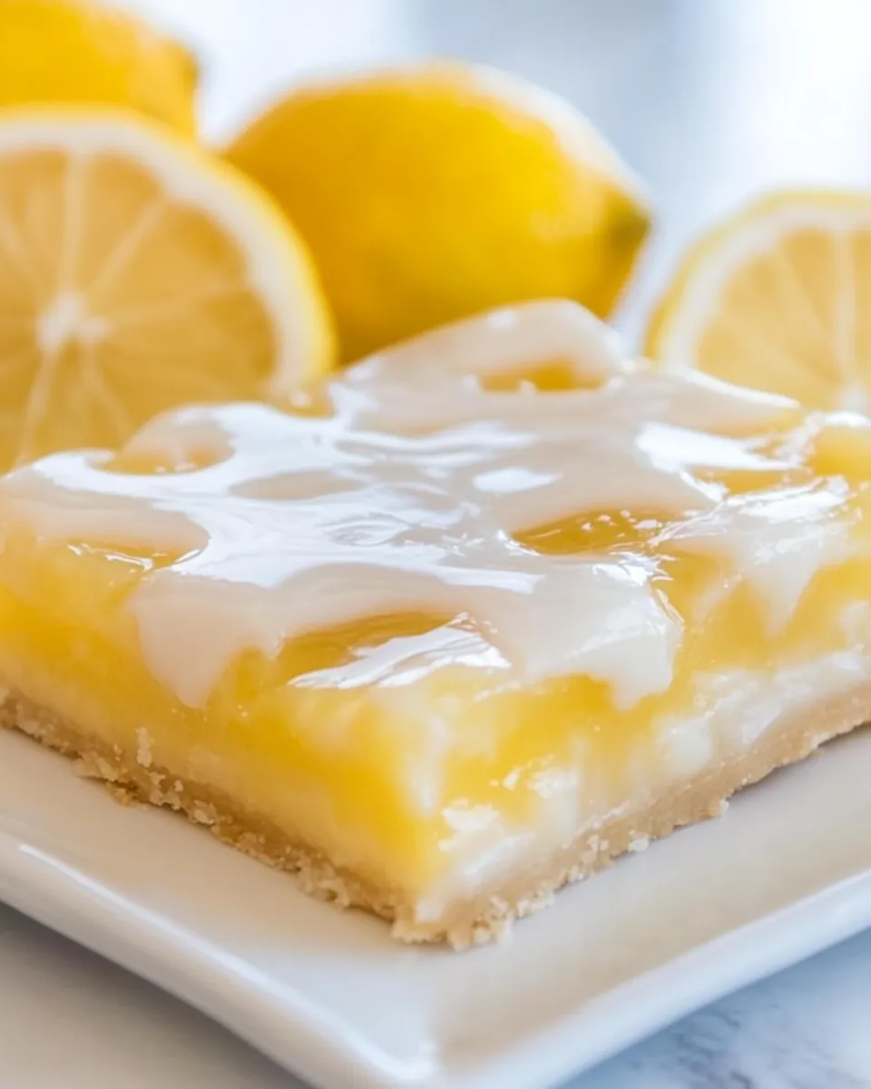 Easy Glazed Lemon Pie Bars recipe photo