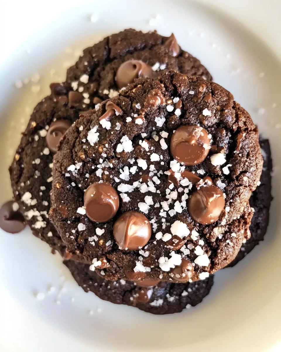 Homemade Gluten-Free Salted Double Chocolate Buckwheat Cookies photo