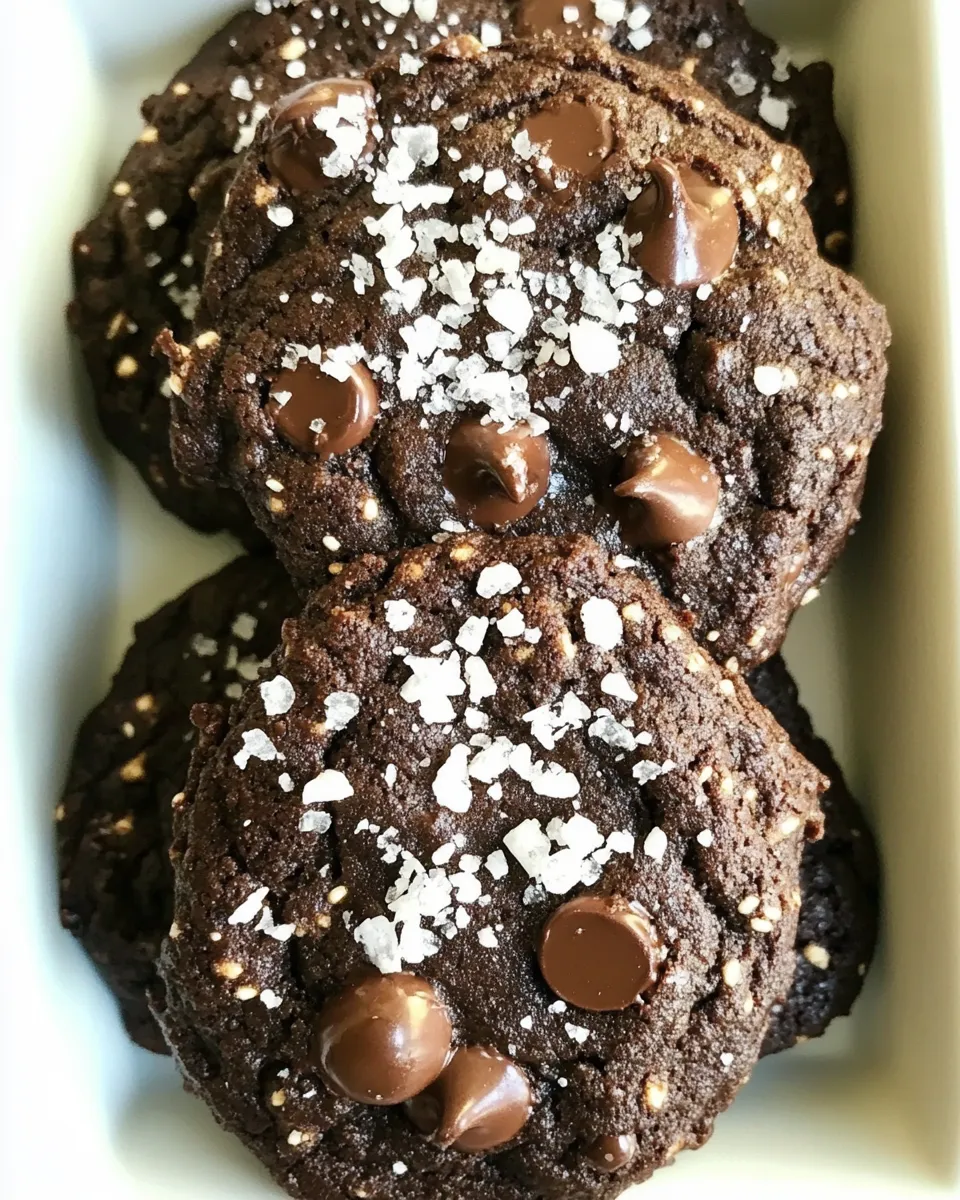 Classic Gluten-Free Salted Double Chocolate Buckwheat Cookies image