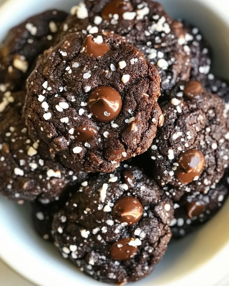 Easy Gluten-Free Salted Double Chocolate Buckwheat Cookies recipe photo
