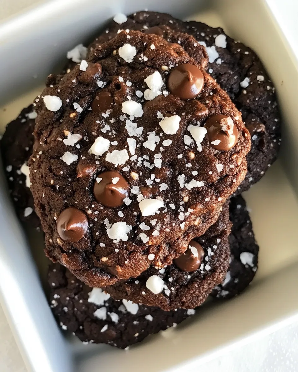 Delicious Gluten-Free Salted Double Chocolate Buckwheat Cookies shot