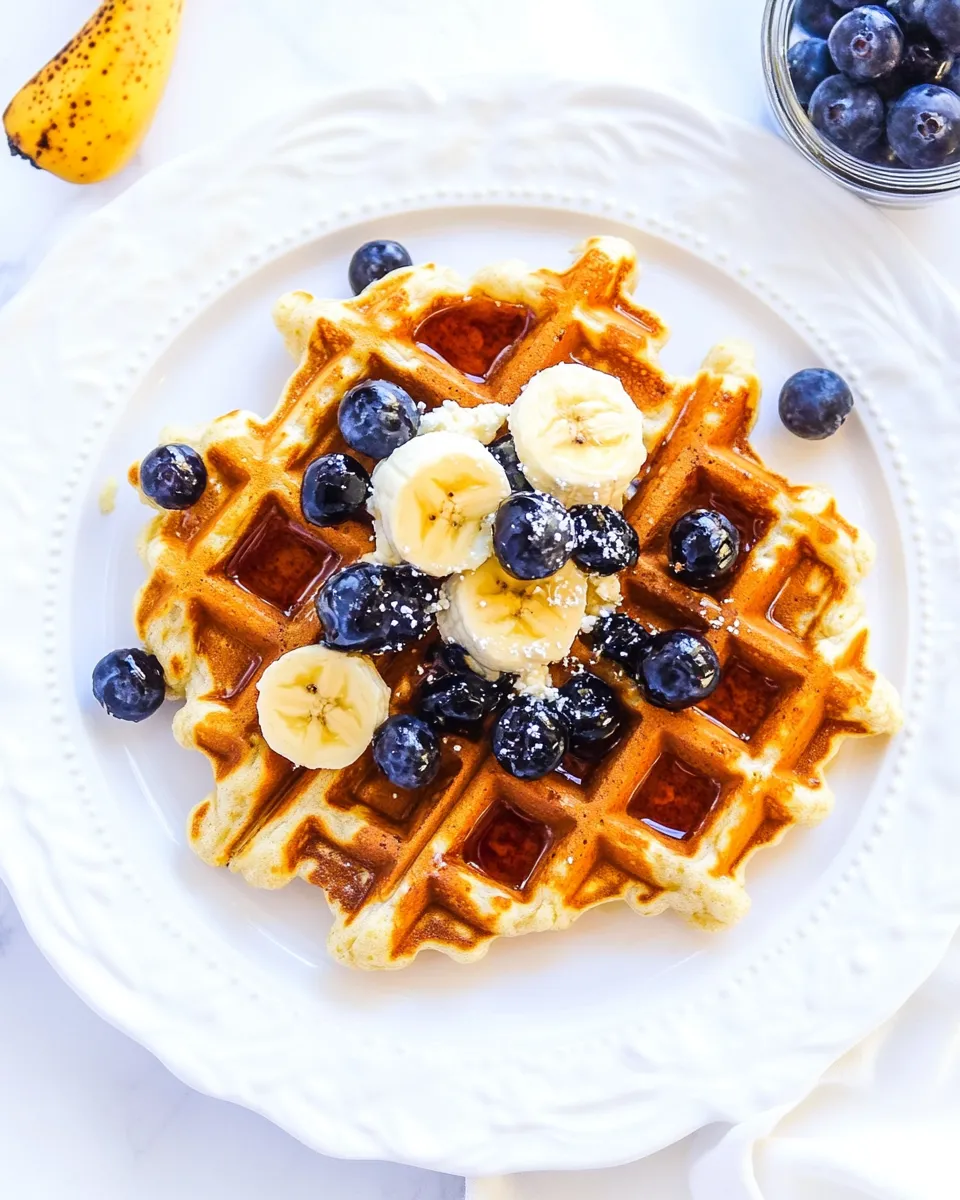 Classic Gluten Free Banana Cottage Cheese Waffles image